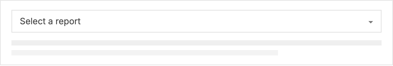 The actual comparison option using a report selection dropdown.