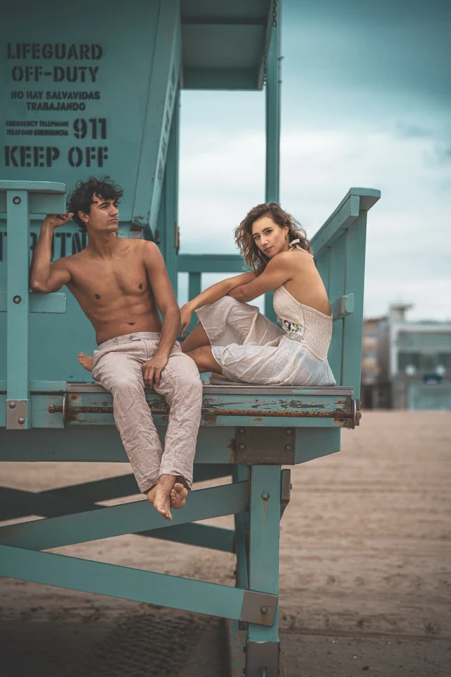 Lifeguard Tower — Couple photograph
