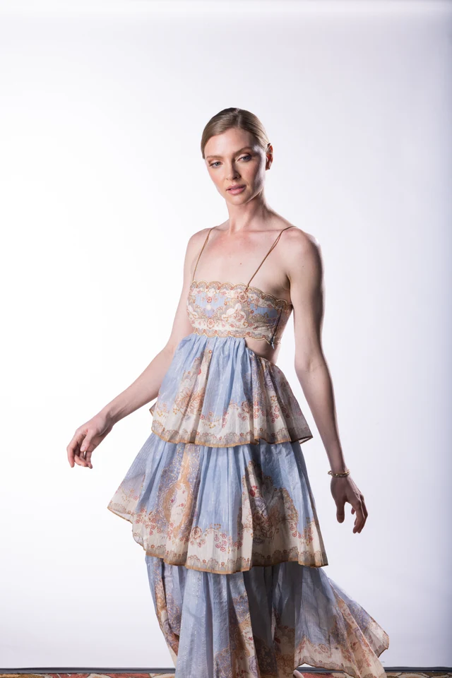 Tiered Chiffon V — Fashion photograph